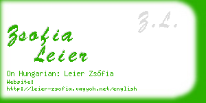 zsofia leier business card